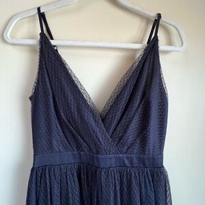 NWOT Express Navy Layered Mesh Party Dress